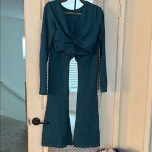 JoyLab Teal Flare Jumpsuit